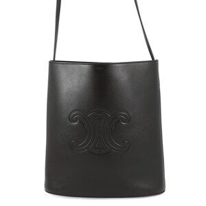 Celine Shoulder Bag Triomphe Small Calf Leather Black